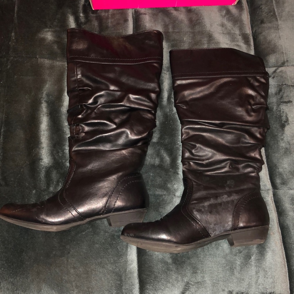 Candies Black Slouch Boots